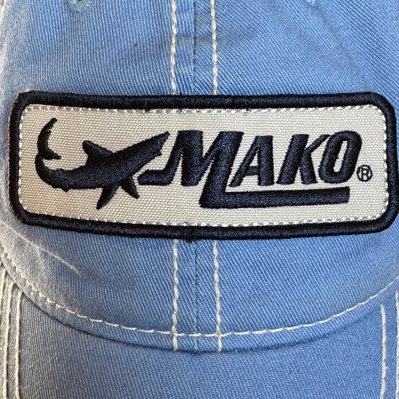Mako Boats Officially Licensed Shark Logo Embroidered Patch Adjustable Cap Hat - Picture 4 of 10